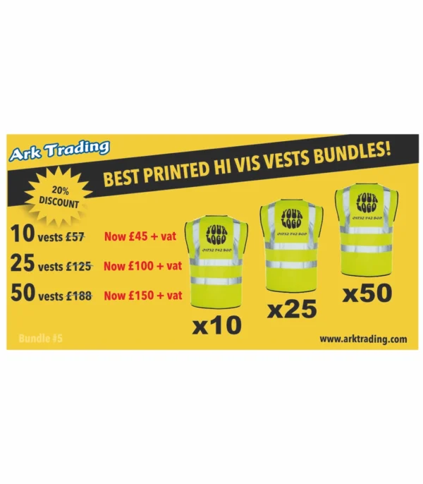Best printed Hi Vis Vest Pack 5